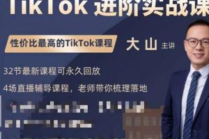 大山老师TikTok进阶实战课：账号详解，流量运营，实战变现，助力你成功出海