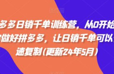 拼多多怎样做到日销千单~（拼多多高效销售策略分析）插图